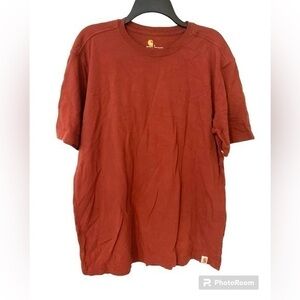 Carhartt Tee Top T-shirt Burned Orange Brown Size L